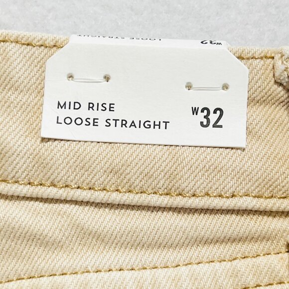 NWT Wrangler Women's Loose Straight Leg Stretch Mid Rise Tan Denim Jeans Size 32 - Picture 5 of 11